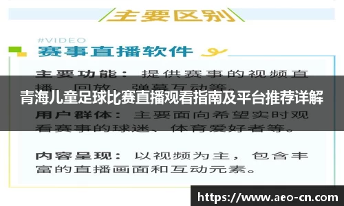 青海儿童足球比赛直播观看指南及平台推荐详解